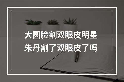 大圆脸割双眼皮明星 朱丹割了双眼皮了吗