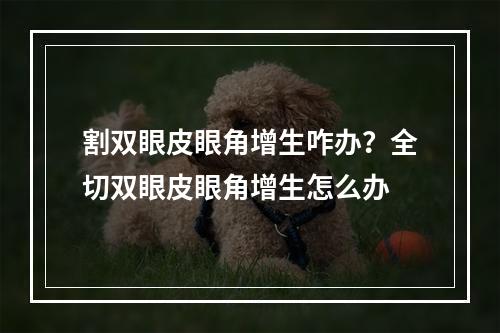 割双眼皮眼角增生咋办？全切双眼皮眼角增生怎么办