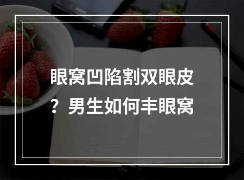 眼窝凹陷割双眼皮？男生如何丰眼窝