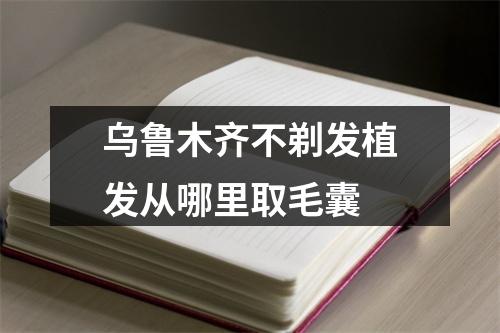 乌鲁木齐不剃发植发从哪里取毛囊