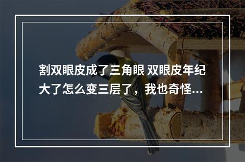 割双眼皮成了三角眼 双眼皮年纪大了怎么变三层了，我也奇怪啊