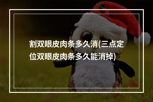 割双眼皮肉条多久消(三点定位双眼皮肉条多久能消掉)