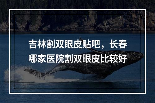 吉林割双眼皮贴吧，长春哪家医院割双眼皮比较好