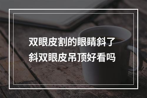 双眼皮割的眼睛斜了 斜双眼皮吊顶好看吗