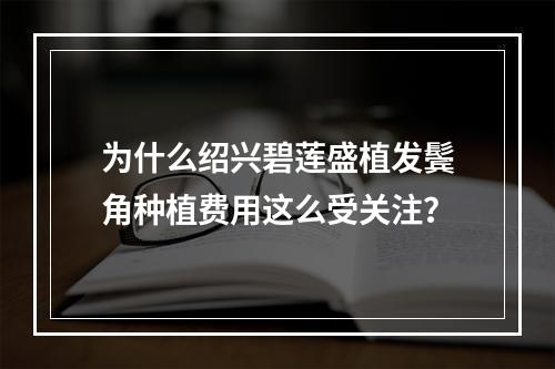 为什么绍兴碧莲盛植发鬓角种植费用这么受关注？