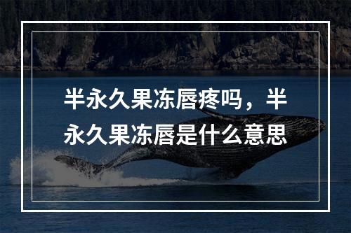 半永久果冻唇疼吗，半永久果冻唇是什么意思