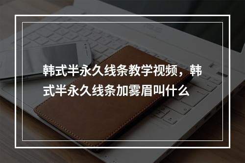 韩式半永久线条教学视频，韩式半永久线条加雾眉叫什么