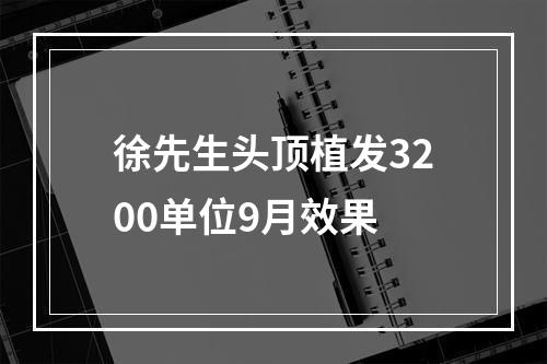 徐先生头顶植发3200单位9月效果