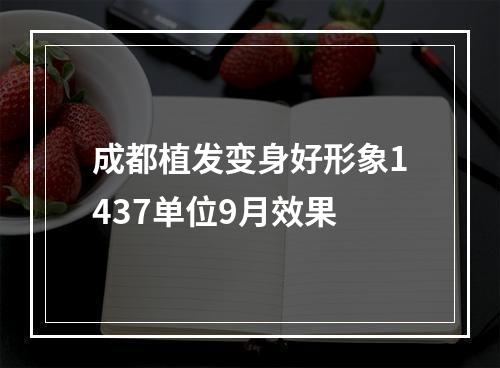 成都植发变身好形象1437单位9月效果