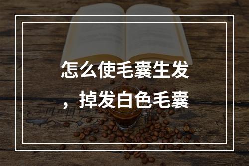 怎么使毛囊生发，掉发白色毛囊