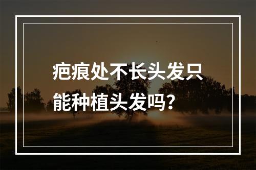 疤痕处不长头发只能种植头发吗？