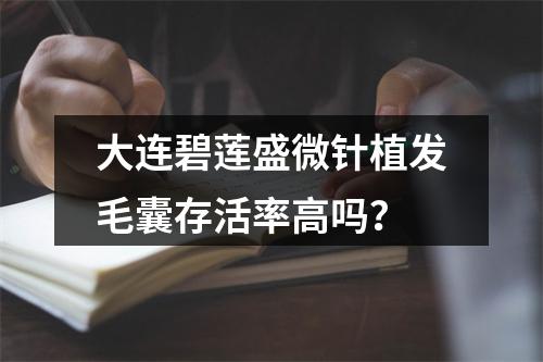 大连碧莲盛微针植发毛囊存活率高吗？