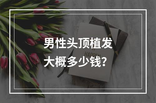 男性头顶植发大概多少钱？