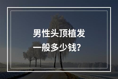 男性头顶植发一般多少钱？