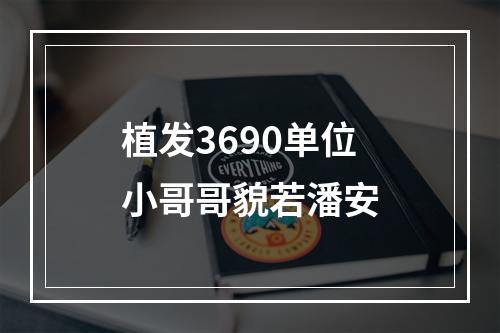 植发3690单位小哥哥貌若潘安