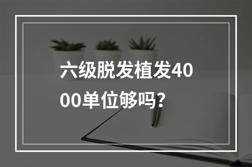 六级脱发植发4000单位够吗？