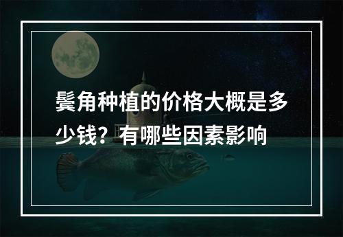 鬓角种植的价格大概是多少钱？有哪些因素影响