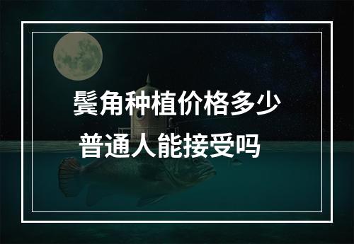 鬓角种植价格多少 普通人能接受吗