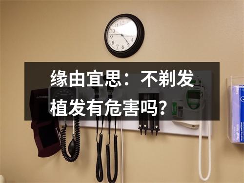 缘由宜思：不剃发植发有危害吗？