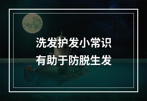 洗发护发小常识有助于防脱生发