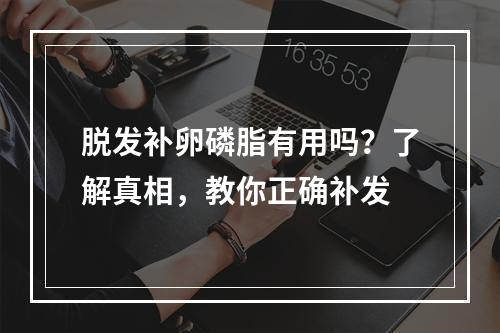 脱发补卵磷脂有用吗？了解真相，教你正确补发