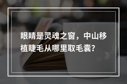 眼睛是灵魂之窗，中山移植睫毛从哪里取毛囊？