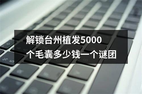 解锁台州植发5000个毛囊多少钱一个谜团