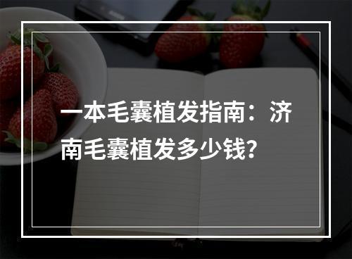 一本毛囊植发指南：济南毛囊植发多少钱？