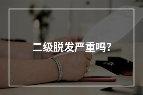 二级脱发严重吗？