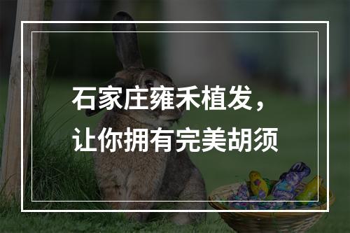 石家庄雍禾植发，让你拥有完美胡须