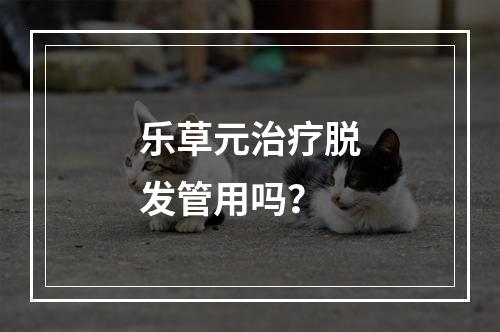 乐草元治疗脱发管用吗？