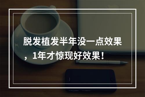 脱发植发半年没一点效果，1年才惊现好效果！