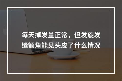 每天掉发量正常，但发旋发缝额角能见头皮了什么情况