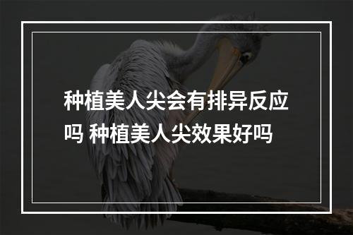 种植美人尖会有排异反应吗 种植美人尖效果好吗