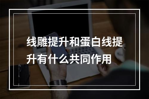 线雕提升和蛋白线提升有什么共同作用