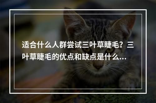 适合什么人群尝试三叶草睫毛？三叶草睫毛的优点和缺点是什么？