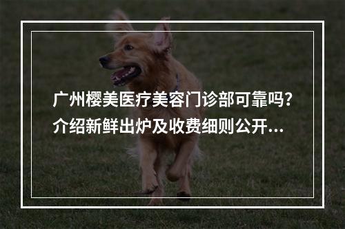 广州樱美医疗美容门诊部可靠吗？介绍新鲜出炉及收费细则公开！