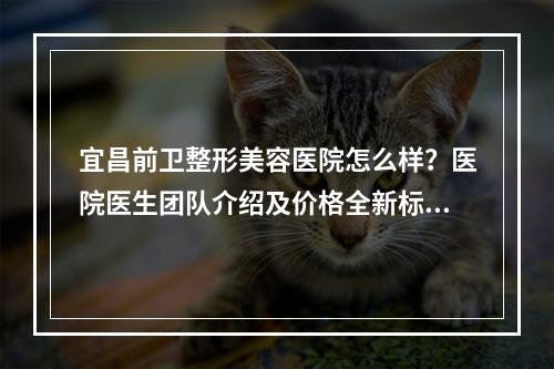 宜昌前卫整形美容医院怎么样？医院医生团队介绍及价格全新标准查询