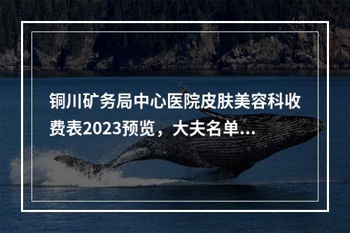 铜川矿务局中心医院皮肤美容科收费表2023预览，大夫名单及擅长项目在此！