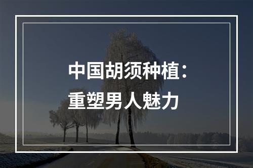 中国胡须种植：重塑男人魅力