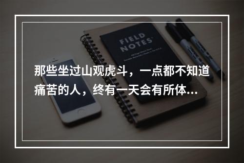 那些坐过山观虎斗，一点都不知道痛苦的人，终有一天会有所体会。——《红楼梦》