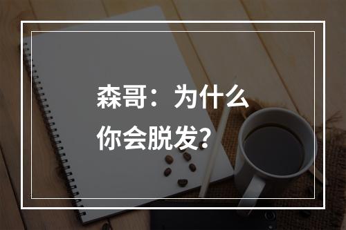 森哥：为什么你会脱发？