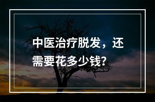 中医治疗脱发，还需要花多少钱？