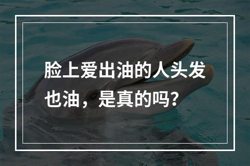 脸上爱出油的人头发也油，是真的吗？