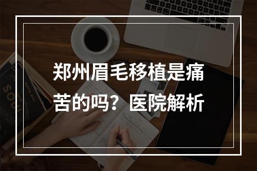 郑州眉毛移植是痛苦的吗？医院解析