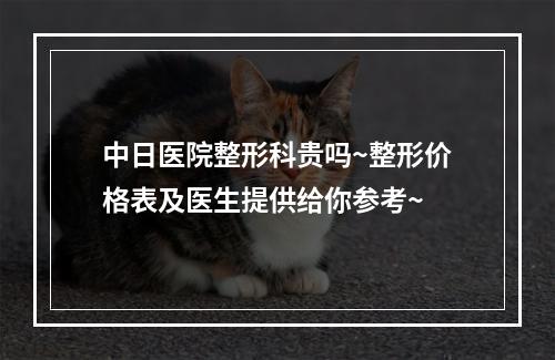 中日医院整形科贵吗~整形价格表及医生提供给你参考~