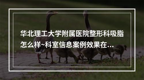 华北理工大学附属医院整形科吸脂怎么样~科室信息案例效果在线预览