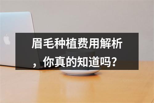 眉毛种植费用解析，你真的知道吗？