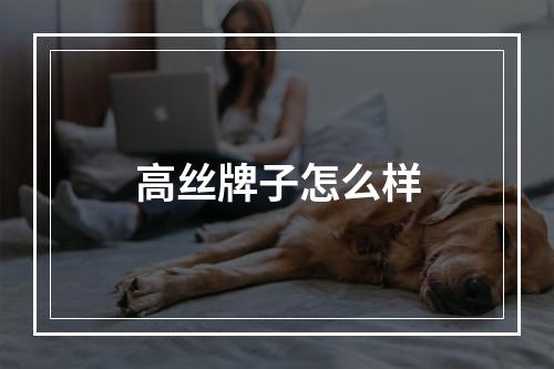 高丝牌子怎么样