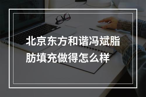 北京东方和谐冯斌脂肪填充做得怎么样